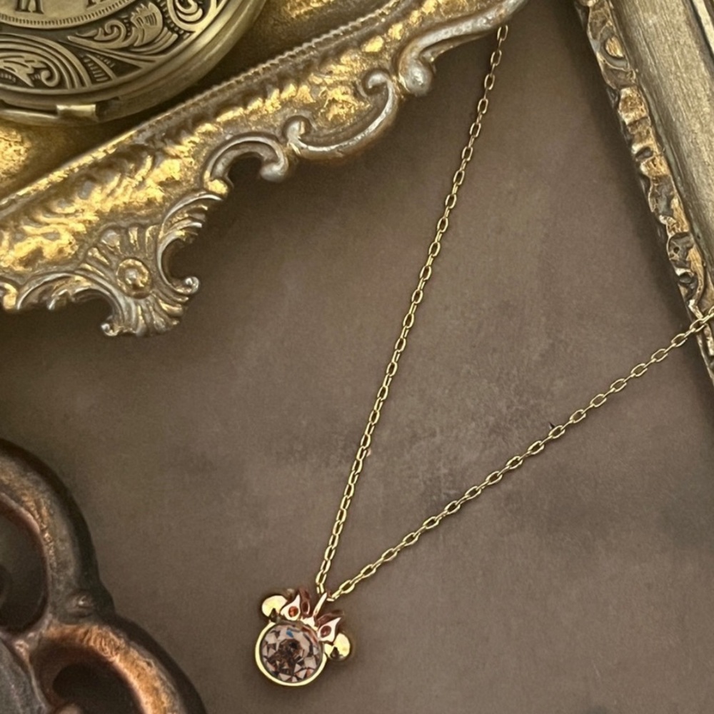 KATE SPADE • New York x Disney Minnie Mouse Stone Necklace Earrings Matching Set - Picture 4 of 6